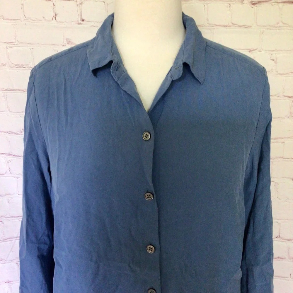 J. Jill 100% Silk Button Down Long Sleeve Top - Size XSP - Picture 2 of 8